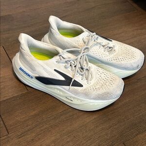 Brooks White and Black Athletic Sneakers